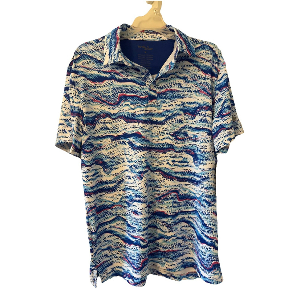 NWT Birdie Bound Men’s Medium Multicolor Spring Golf Shirt - Picture 1 of 4